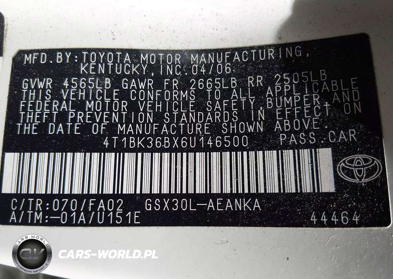2006 Toyota Avalon Xl VIN:4T1BK36BX6U146500 - 9