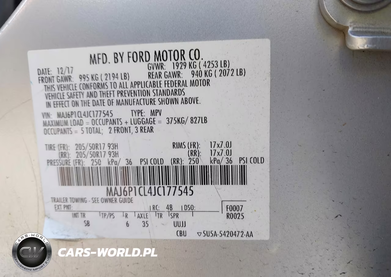 2018 Ford Ecosport Ses VIN:MAJ6P1CL4JC177545 - 9