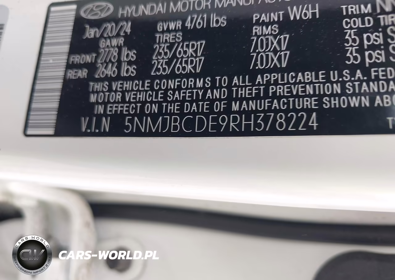 2024 Hyundai Tucson Sel VIN:5NMJBCDE9RH378224 - 9