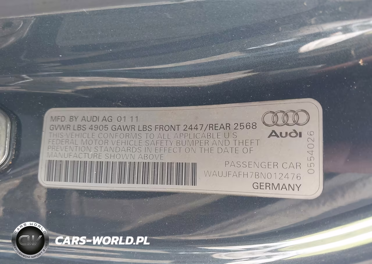 2011 Audi A5 2.0T Premium VIN:WAUJFAFH7BN012476 - 9
