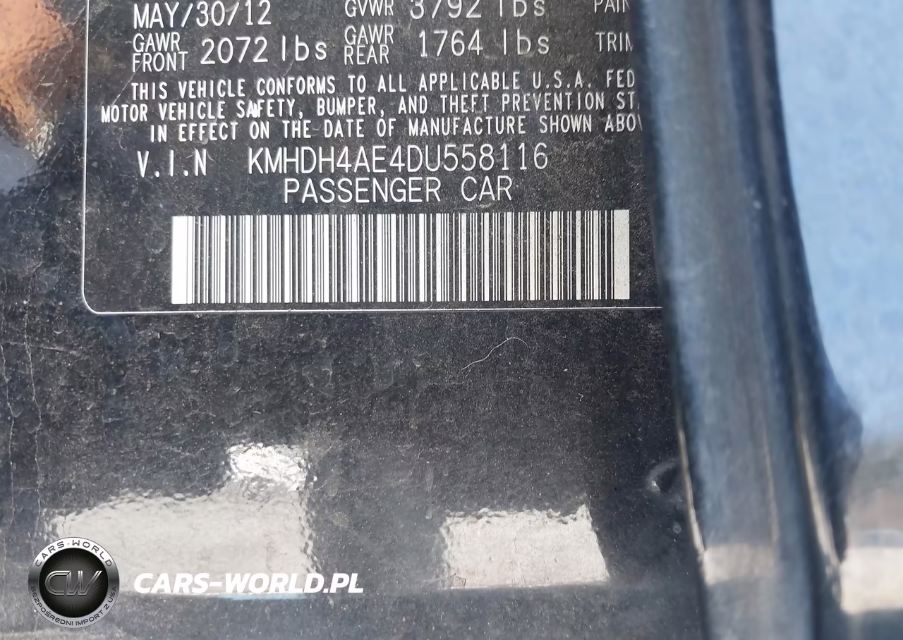 2013 Hyundai Elantra Gls VIN:KMHDH4AE4DU558116 - 9
