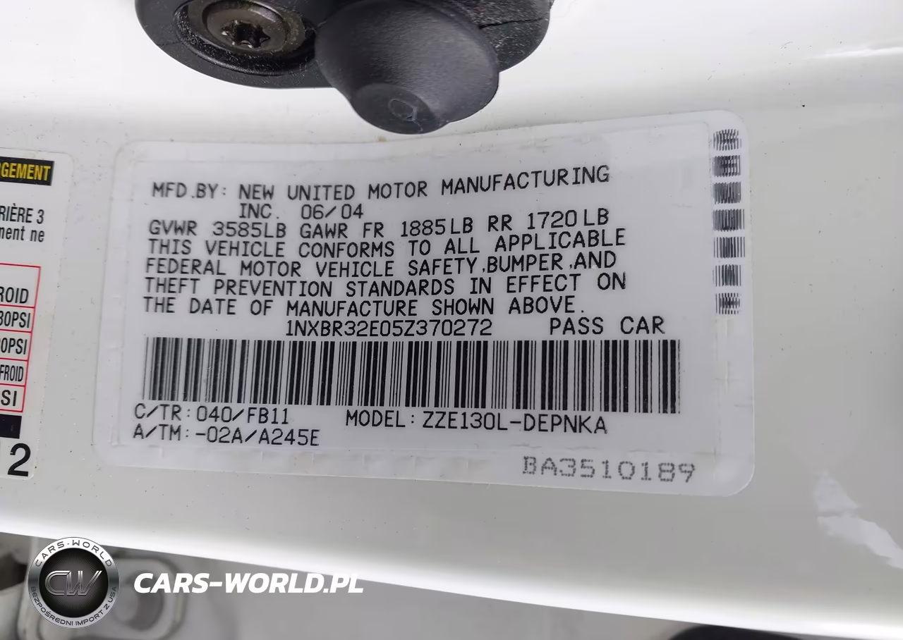 2005 Toyota Corolla Le VIN:1NXBR32E05Z370272 - 9