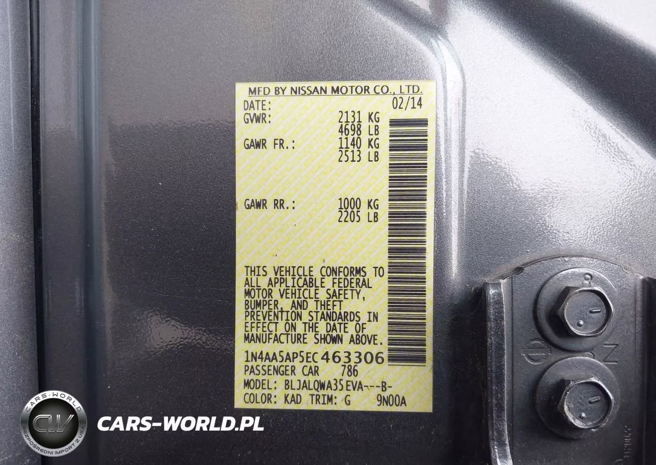2014 Nissan Maxima 3.5 S-3.5 Sv VIN:1N4AA5AP5EC463306 - 9