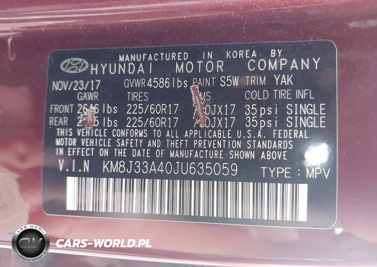 2018 Hyundai Tucson Sel Plus VIN:KM8J33A40JU635059 - 9