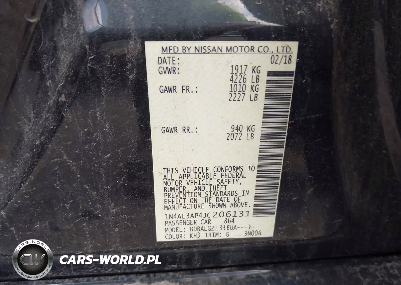 2018 Nissan Altima 2.5 S VIN:1N4AL3AP4JC206131 - 9