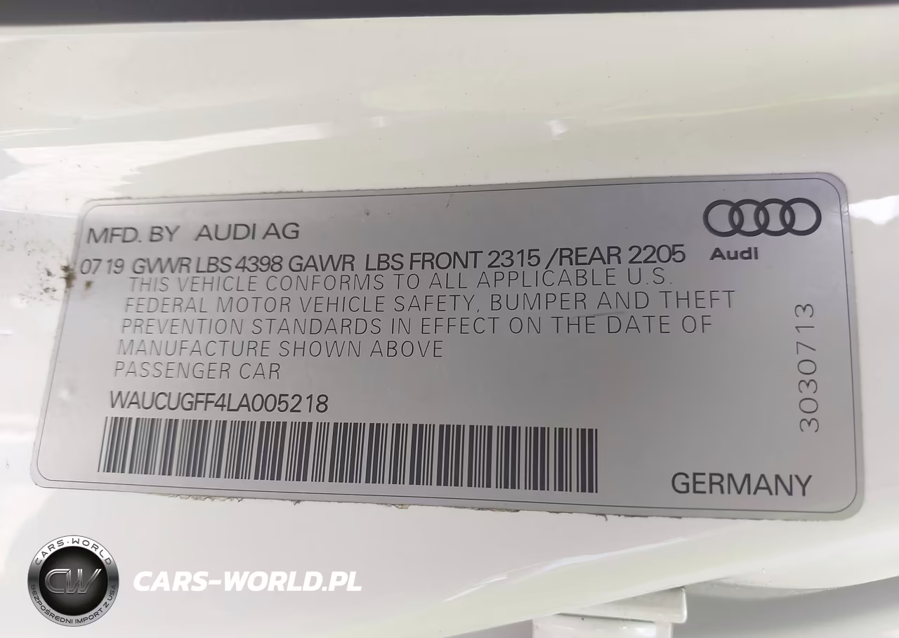 2020 Audi A3 Premium Plus 40 Tfsi Front-Wheel Drive S Tronic VIN:WAUCUGFF4LA005218 - 9