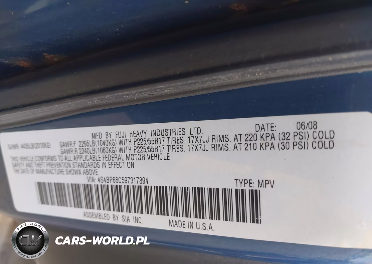 2009 Subaru Outback 2.5I Limited VIN:4S4BP66C597317894 - 9