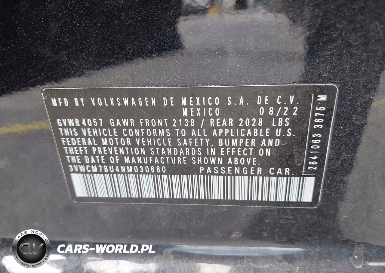 2022 Volkswagen Jetta 1.5T S VIN:3VWCM7BU4NM030680 - 9