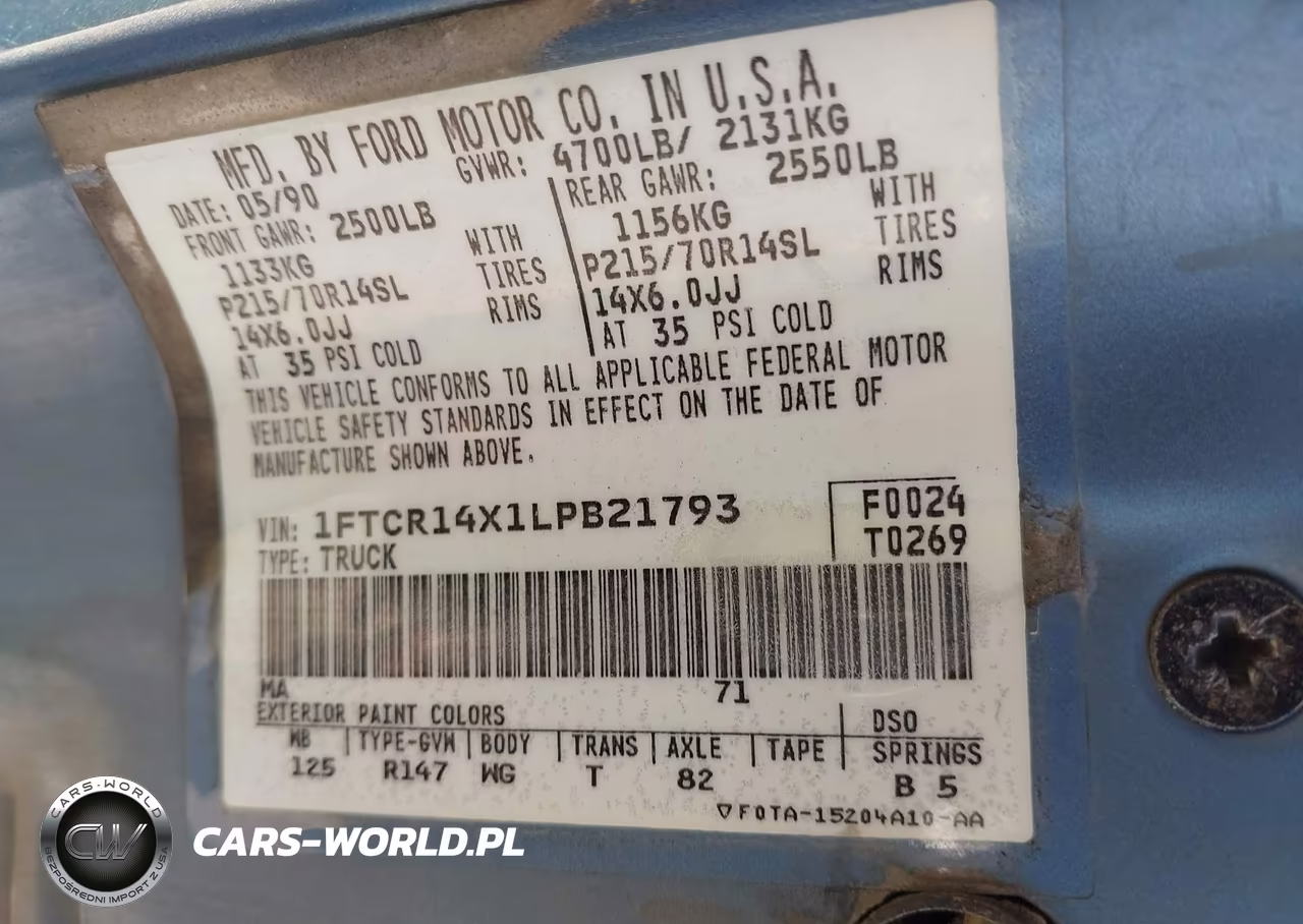 1990 Ford Ranger Super Cab VIN:1FTCR14X1LPB21793 - 9