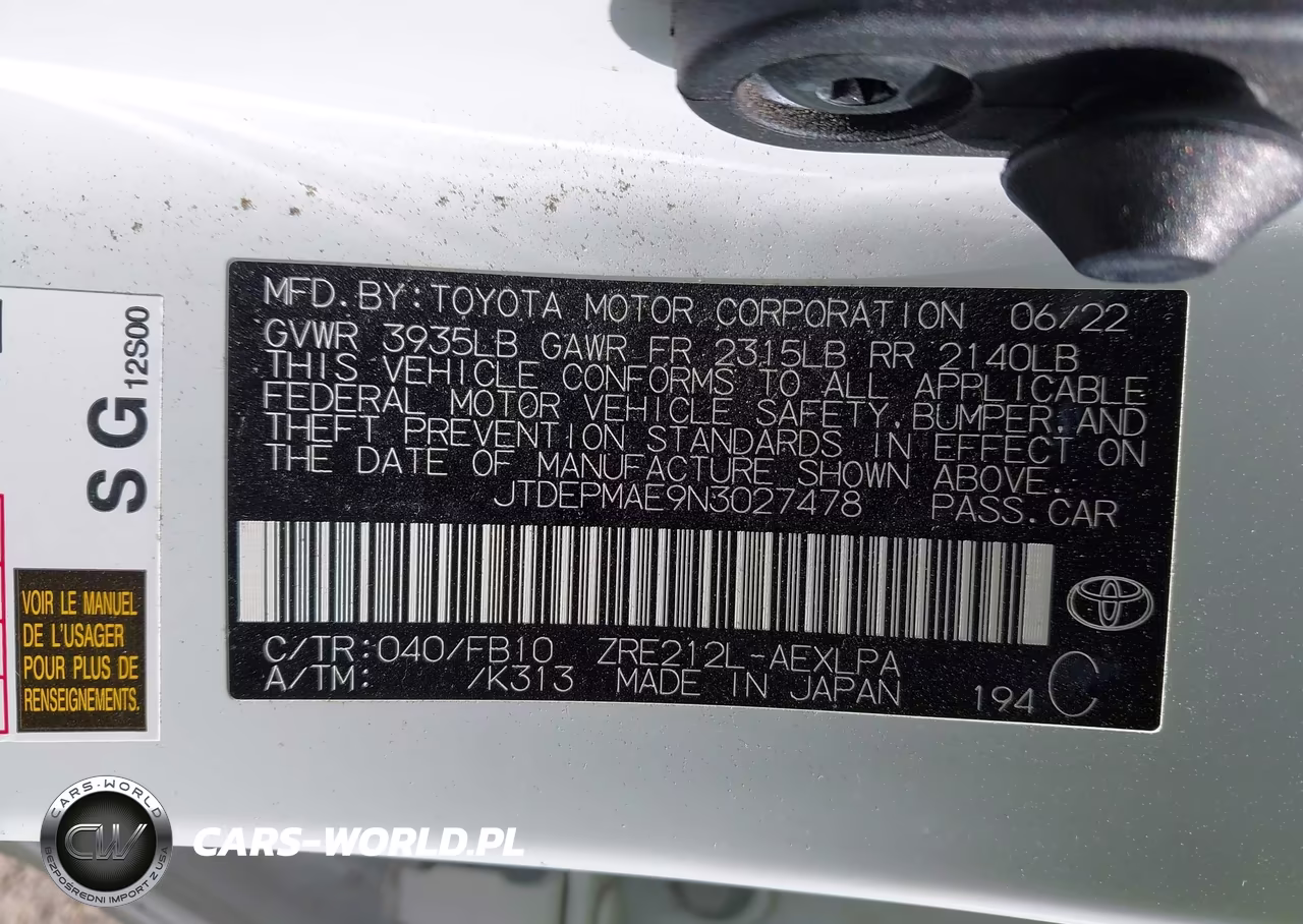 2022 Toyota Corolla Le VIN:JTDEPMAE9N3027478 - 9