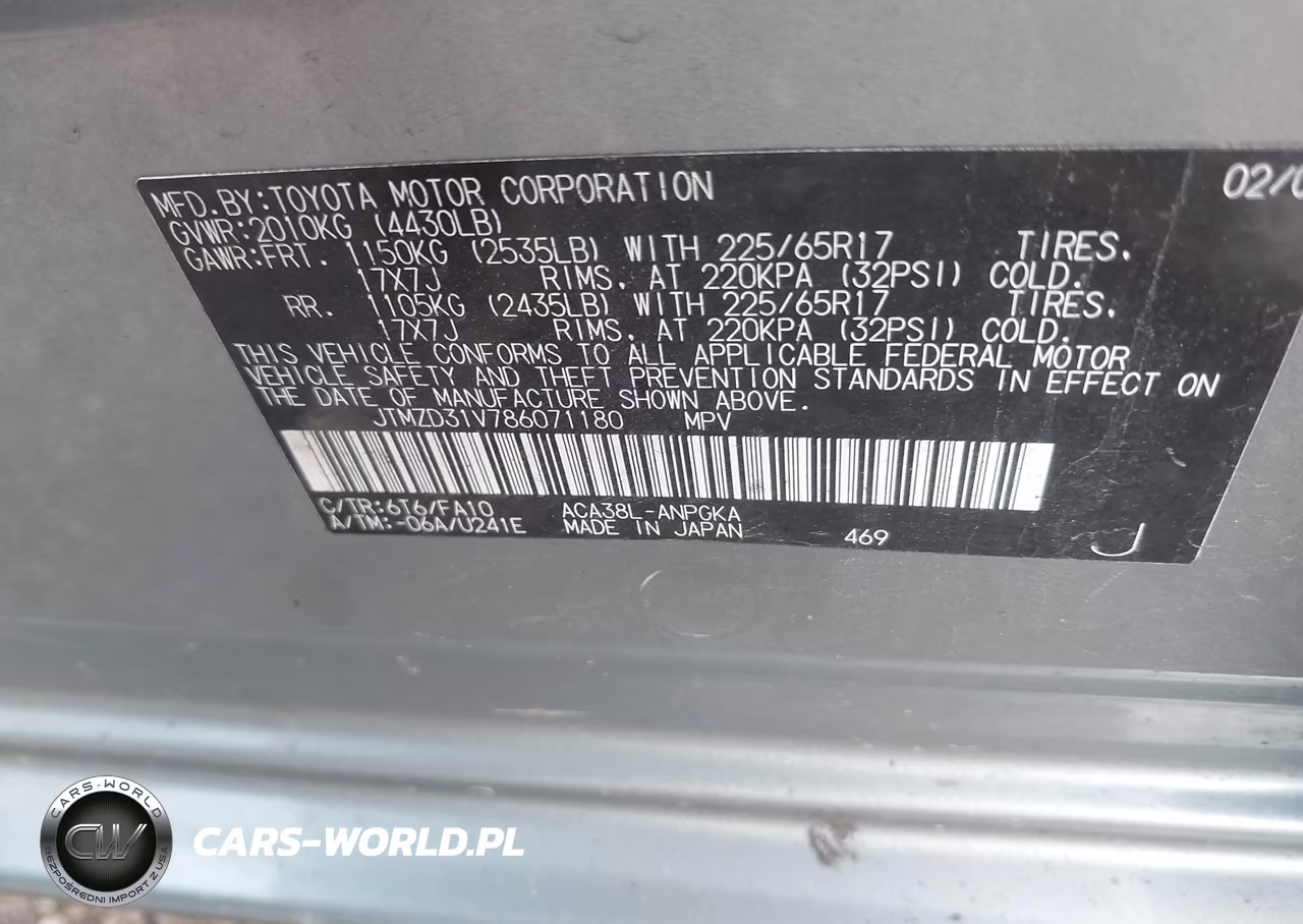 2008 Toyota Rav4 Limited VIN:JTMZD31V786071180 - 9