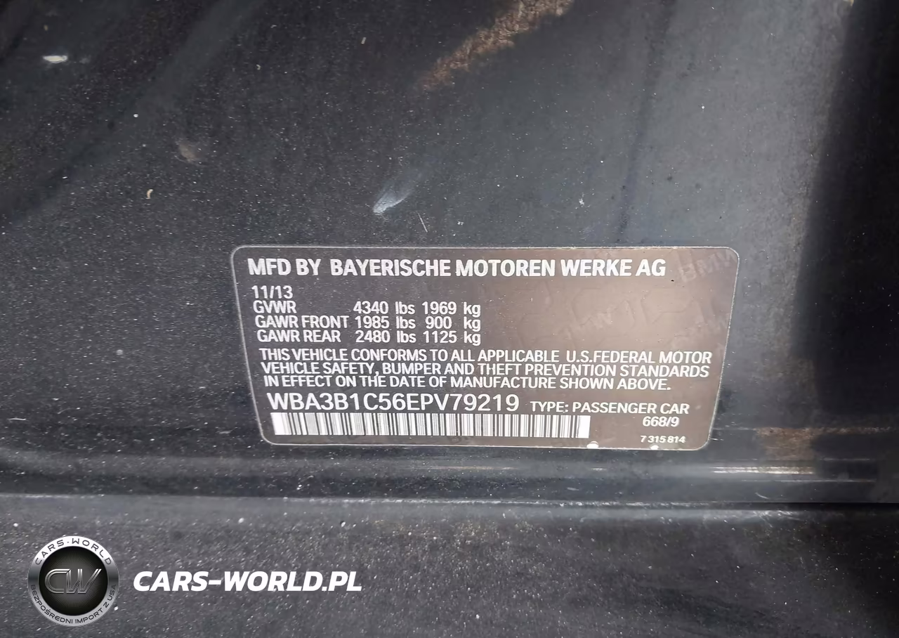 2014 BMW 320I VIN:WBA3B1C56EPV79219 - 9