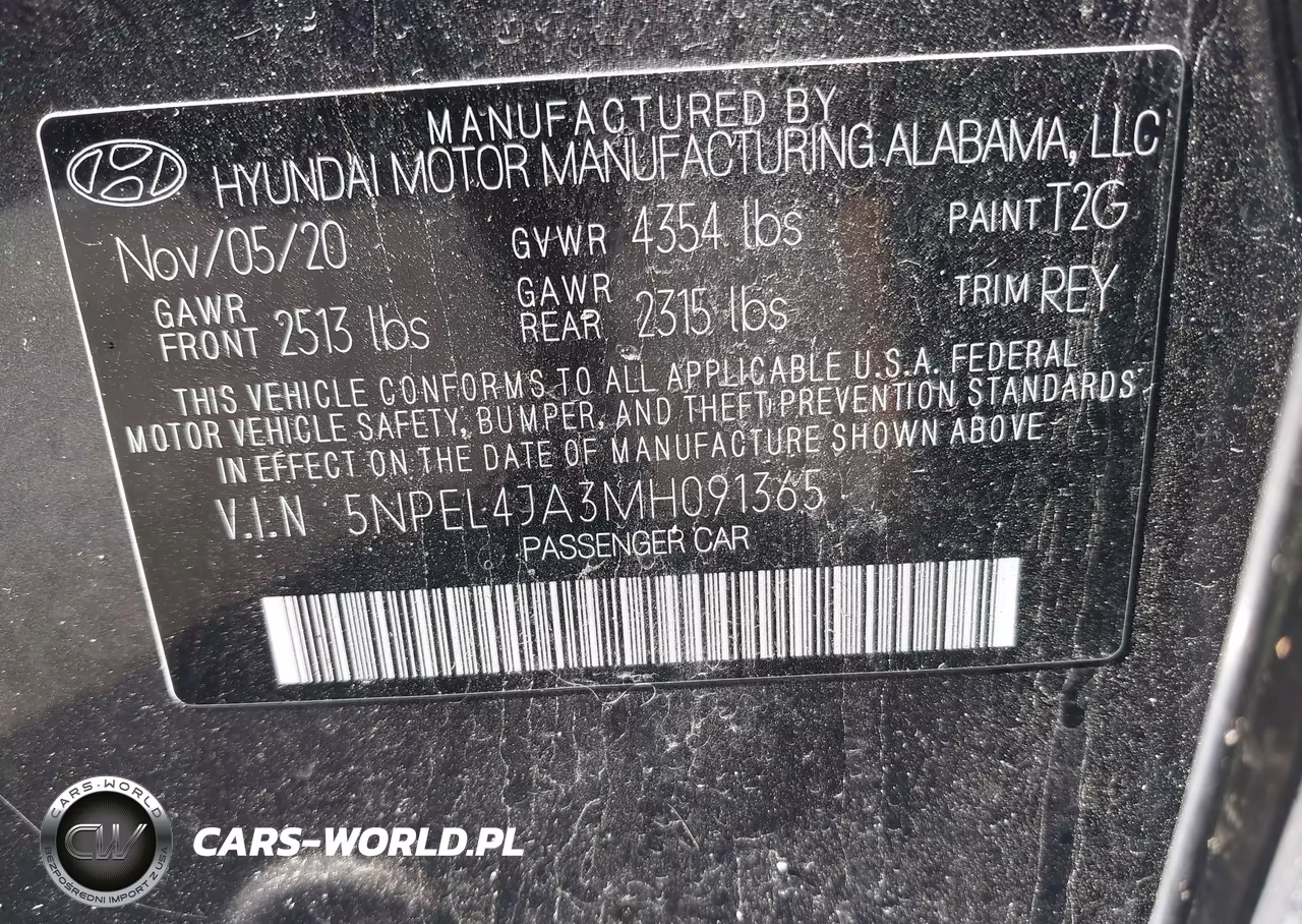 2021 Hyundai Sonata Sel VIN:5NPEL4JA3MH091365 - 9