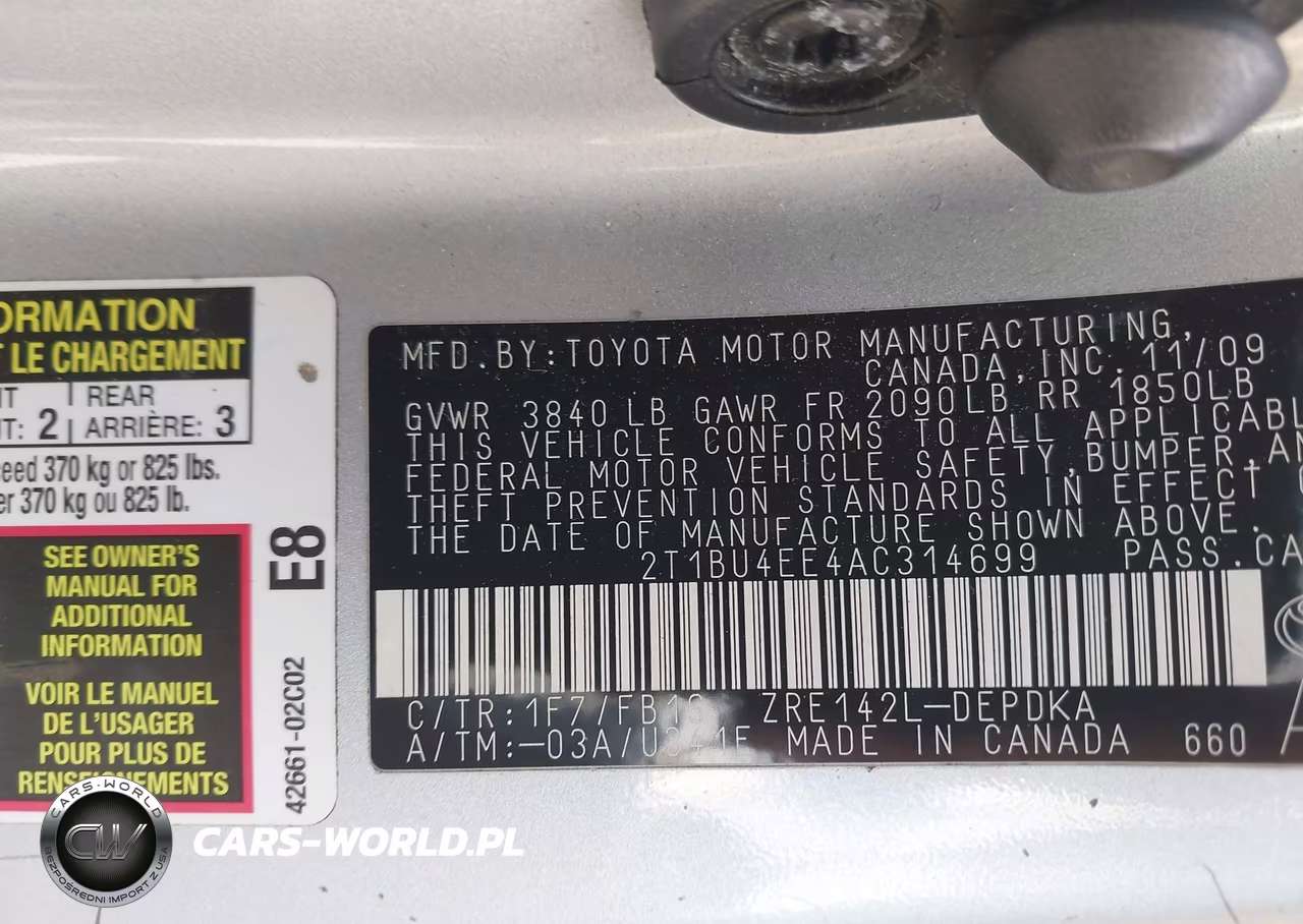 2010 Toyota Corolla VIN:2T1BU4EE4AC314699 - 9