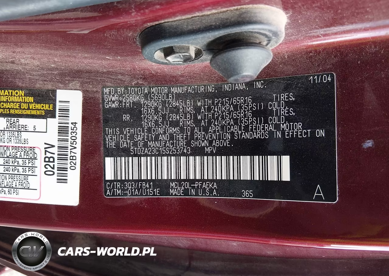 2005 Toyota Sienna Le VIN:5TDZA23C15S253743 - 9