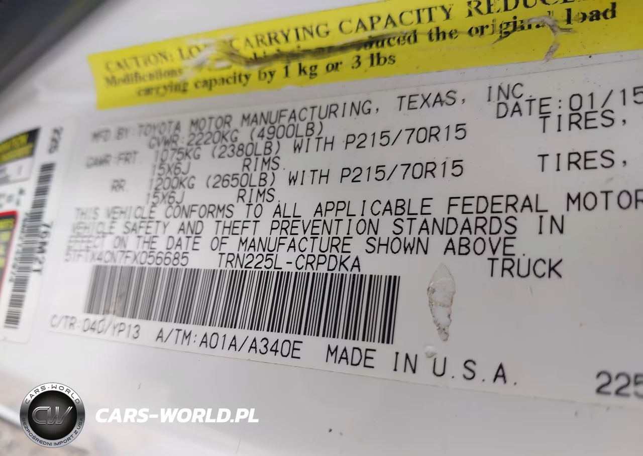 2015 Toyota Tacoma VIN:5TFTX4CN7FX056685 - 9