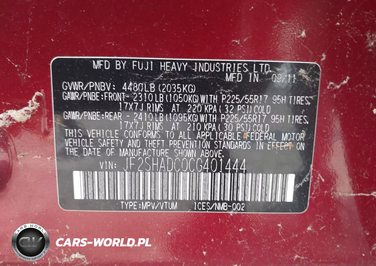 2012 Subaru Forester 2.5X Premium VIN:JF2SHADC0CG401444 - 9