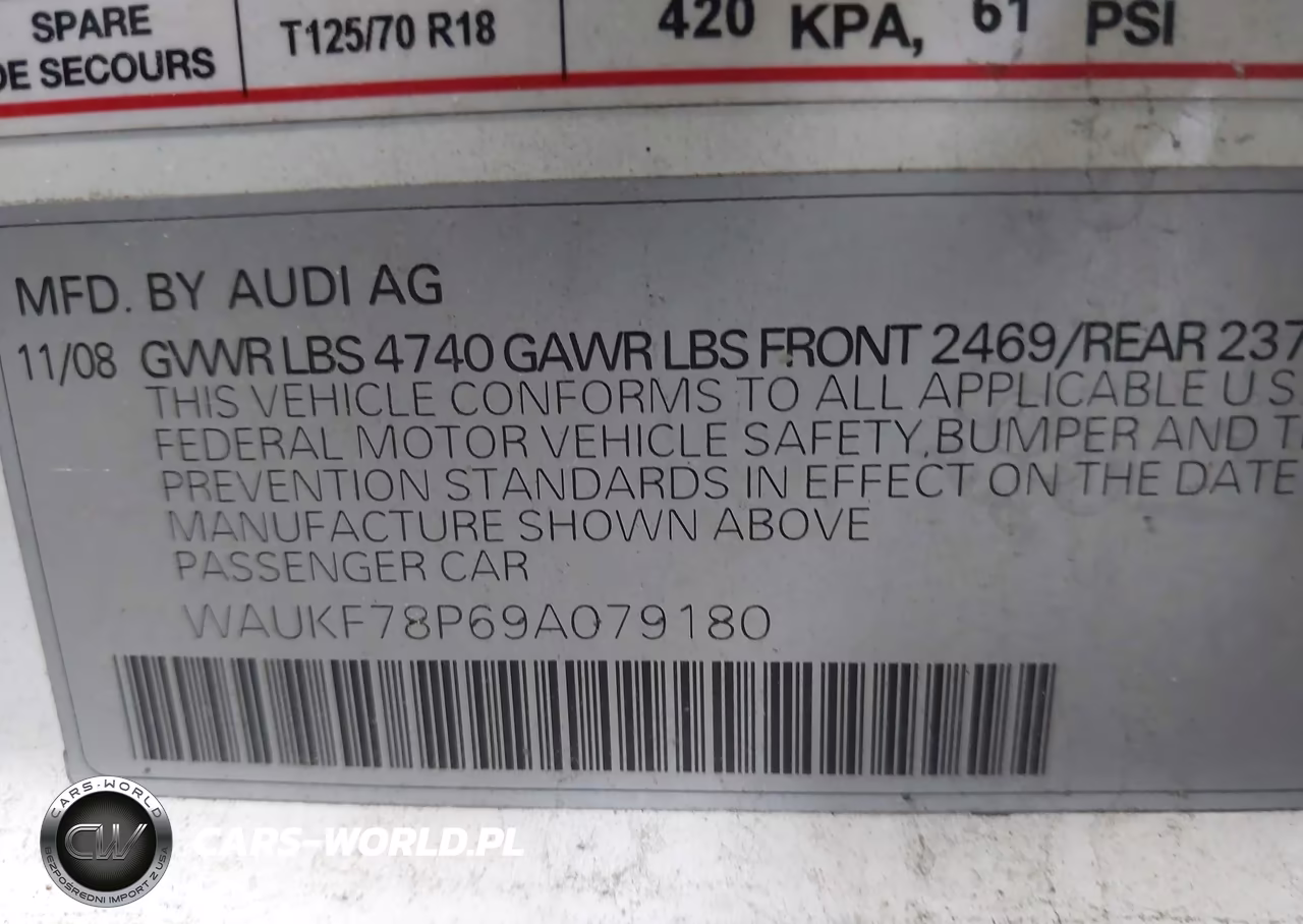 2009 Audi A3 2.0T VIN:WAUKF78P69A079180 - 9