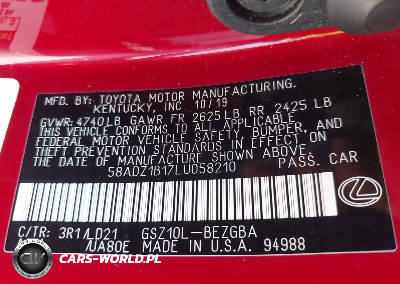 2020 Lexus Es 350 VIN:58ADZ1B17LU058210 - 9
