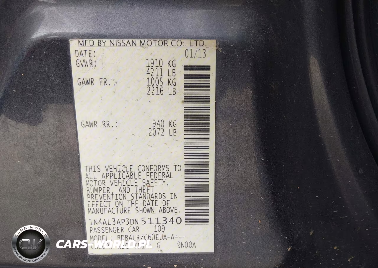 2013 Nissan Altima 2.5 S VIN:1N4AL3AP3DN511340 - 9