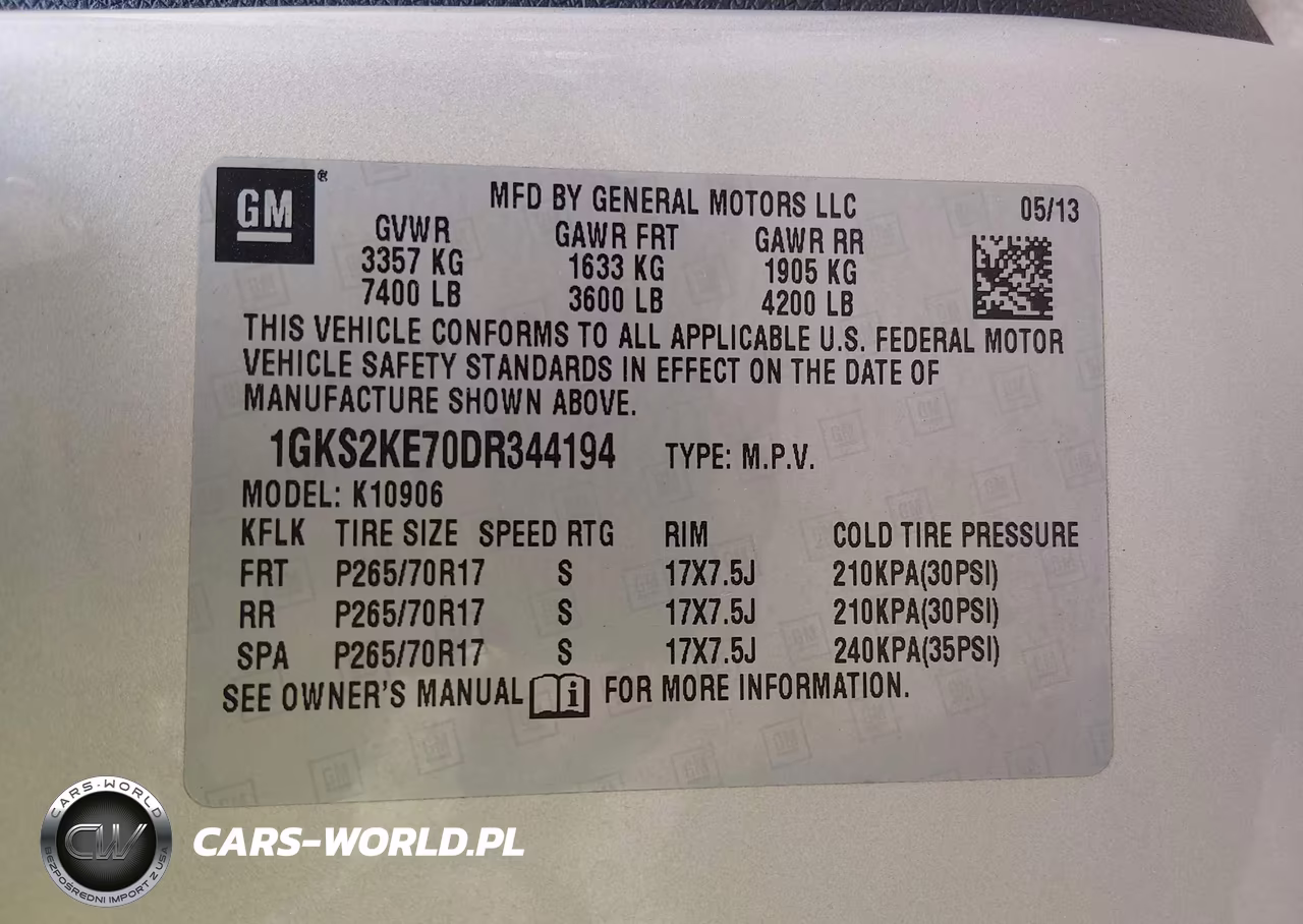 2013 GMC Yukon Xl 1500 Slt VIN:1GKS2KE70DR344194 - 9