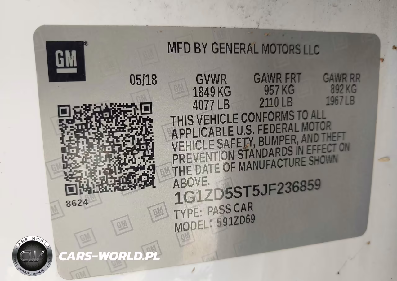 2018 Chevrolet Malibu Lt VIN:1G1ZD5ST5JF236859 - 9