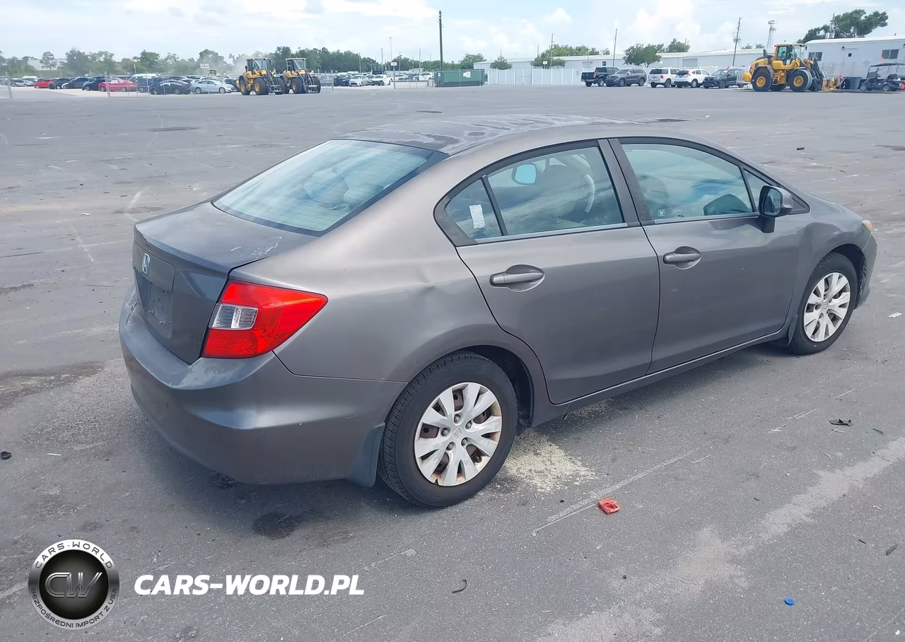 2012 Honda Civic Lx VIN:19XFB2F59CE387744 - 4