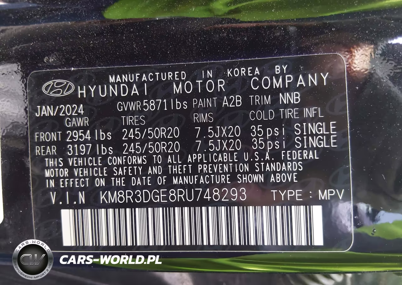 2024 Hyundai Palisade Xrt VIN:KM8R3DGE8RU748293 - 9