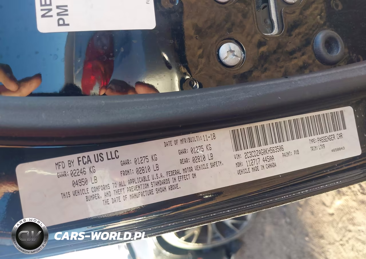2019 Dodge Challenger Sxt VIN:2C3CDZAG0KH563506 - 9