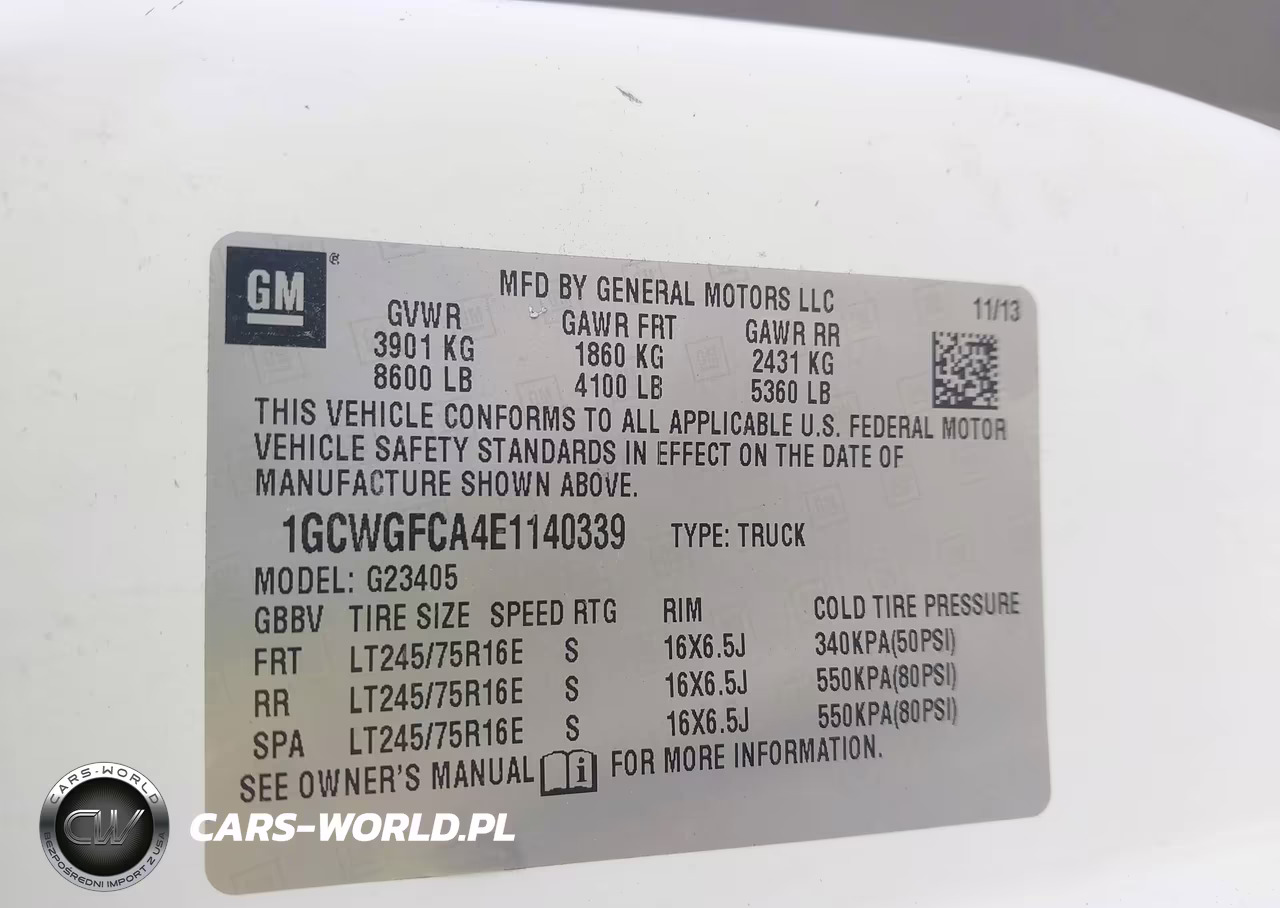 2014 Chevrolet Express 2500 Work Van VIN:1GCWGFCA4E1140339 - 9