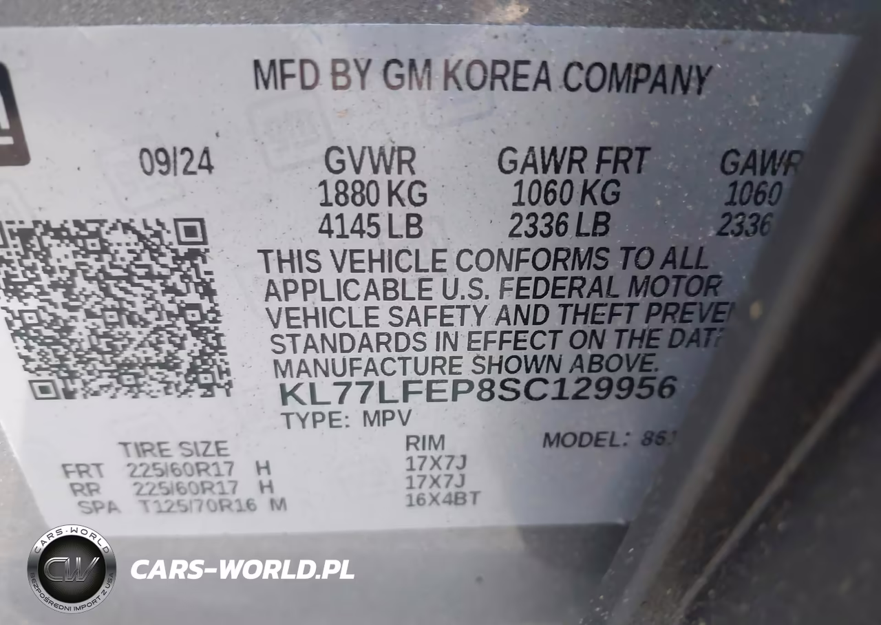 2025 Chevrolet Trax Fwd Ls VIN:KL77LFEP8SC129956 - 9