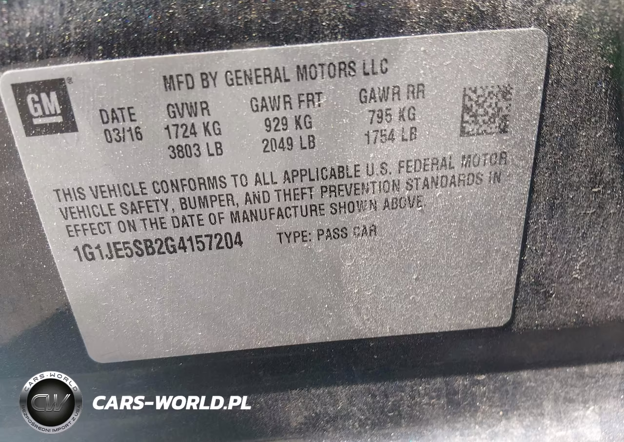 2016 Chevrolet Sonic Ltz Auto VIN:1G1JE5SB2G4157204 - 9