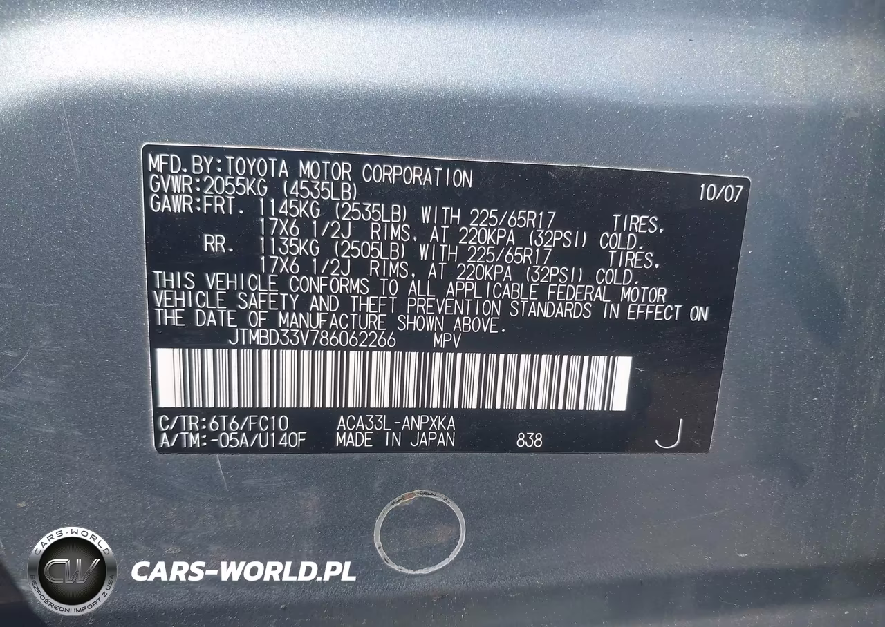 2008 Toyota Rav4 VIN:JTMBD33V786062266 - 9