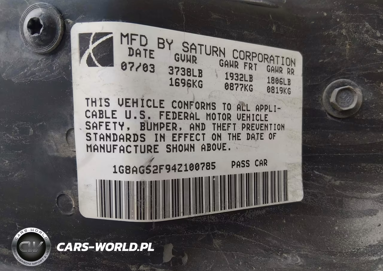 2004 Saturn Ion Ion 1 VIN:1G8AG52F94Z100785 - 9