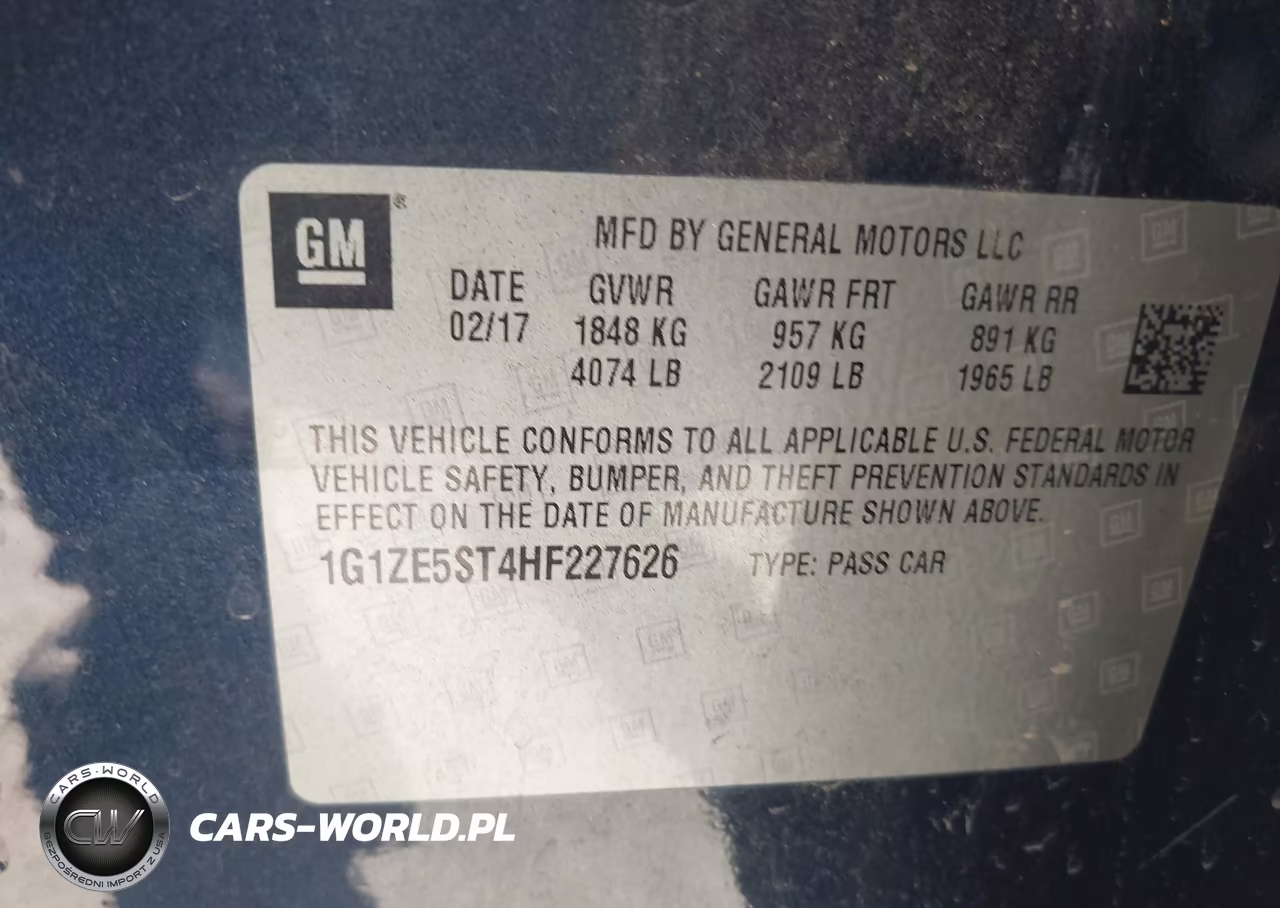 2017 Chevrolet Malibu 1Lt VIN:1G1ZE5ST4HF227626 - 9