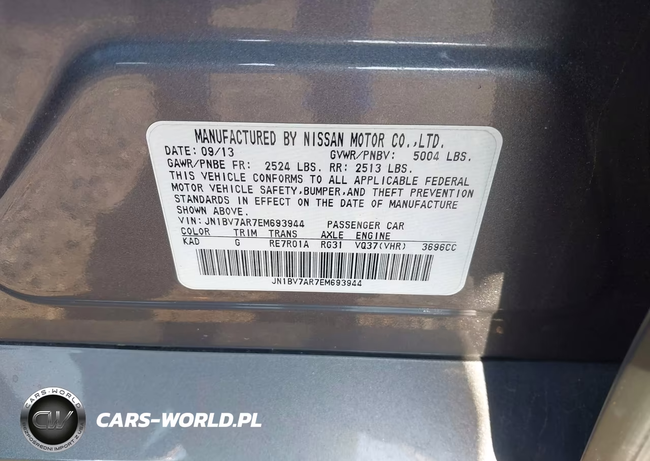 2014 Infiniti Q50 Premium VIN:JN1BV7AR7EM693944 - 9