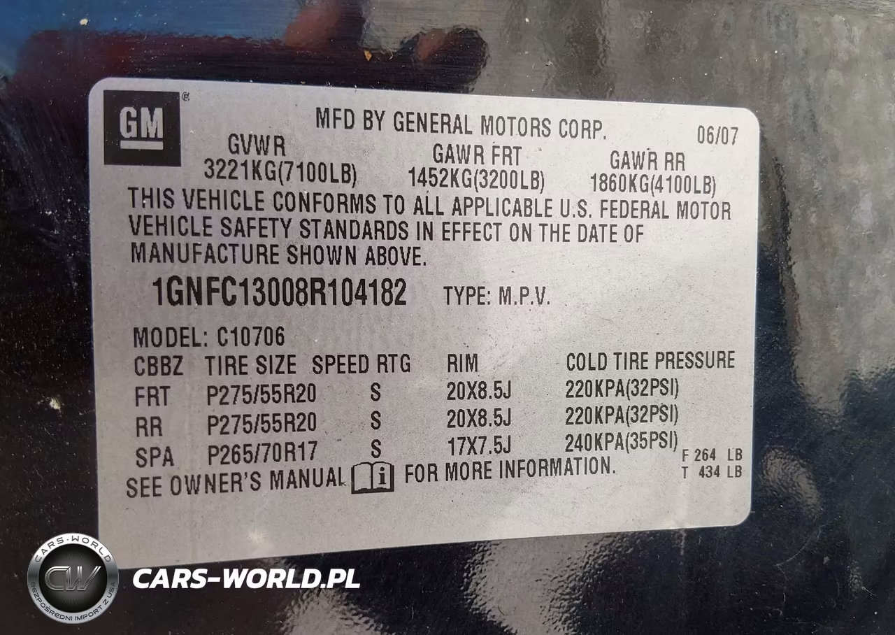 2008 Chevrolet Tahoe Ltz VIN:1GNFC13008R104182 - 9