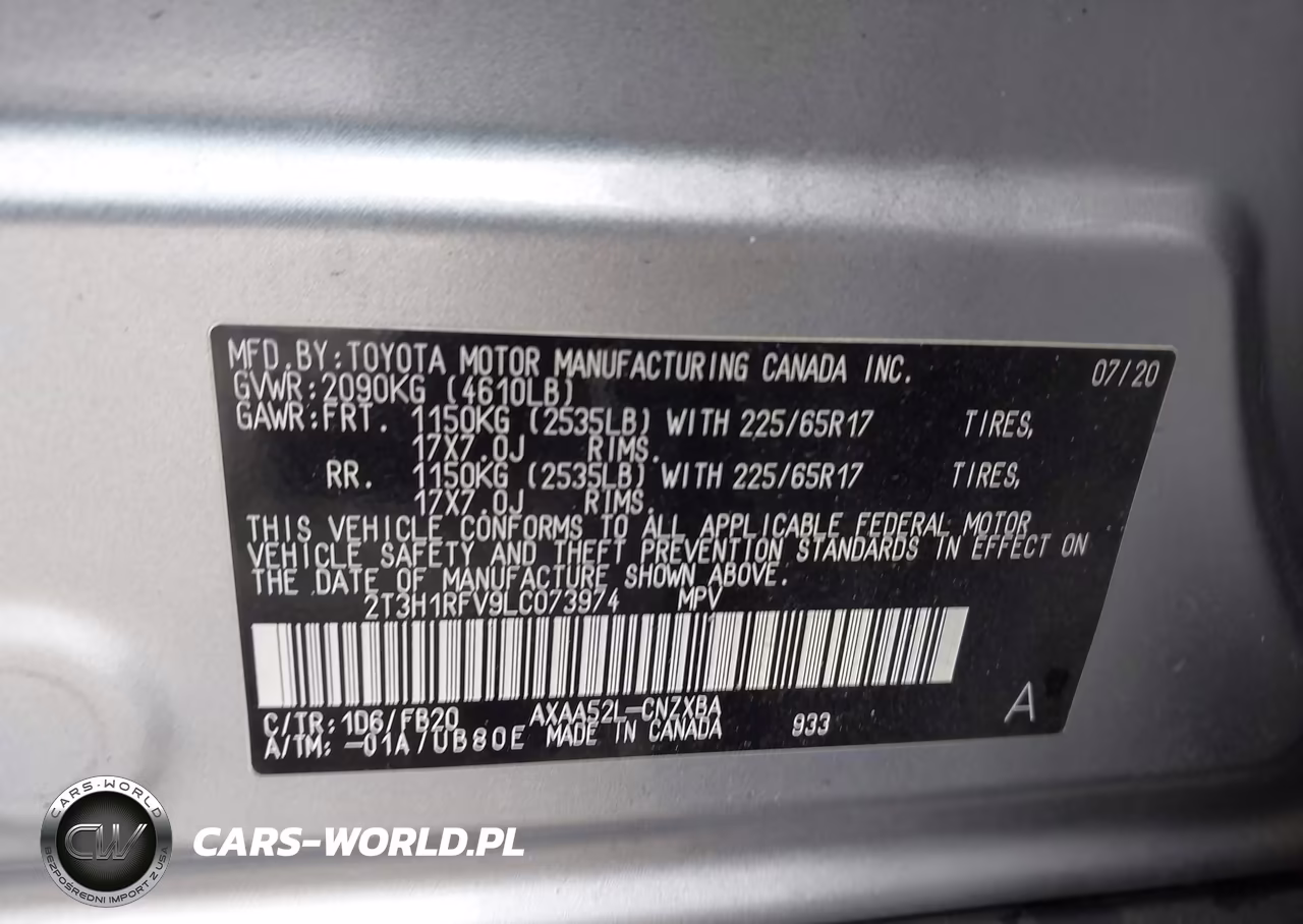 2020 Toyota Rav4 Le VIN:2T3H1RFV9LC073974 - 9