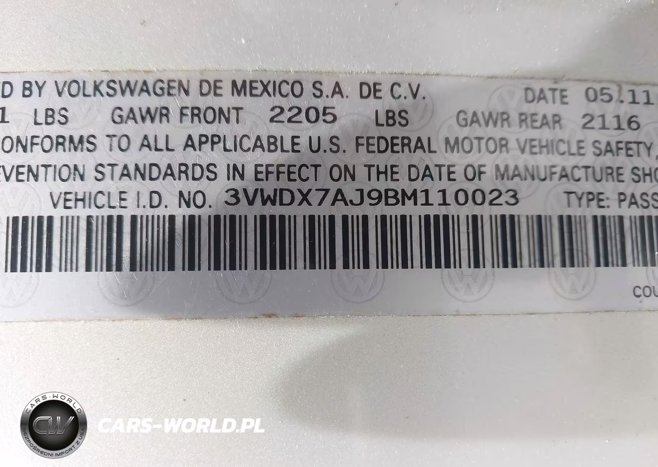 2011 Volkswagen Jetta 2.5L Se VIN:3VWDX7AJ9BM110023 - 9