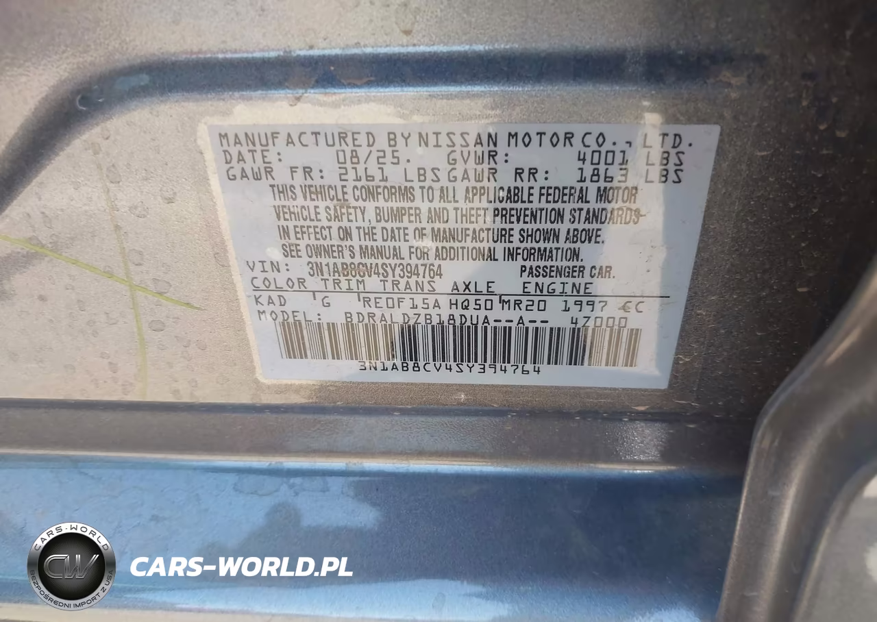 2025 Nissan Sentra Sv VIN:3N1AB8CV4SY394764 - 9