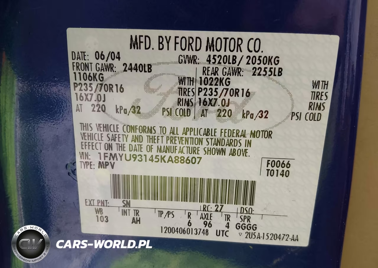 2005 Ford Escape Xlt VIN:1FMYU93145KA88607 - 9
