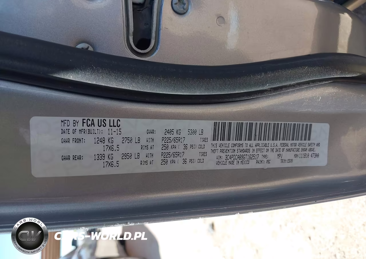 2016 Dodge Journey Se VIN:3C4PDCAB9GT162517 - 9