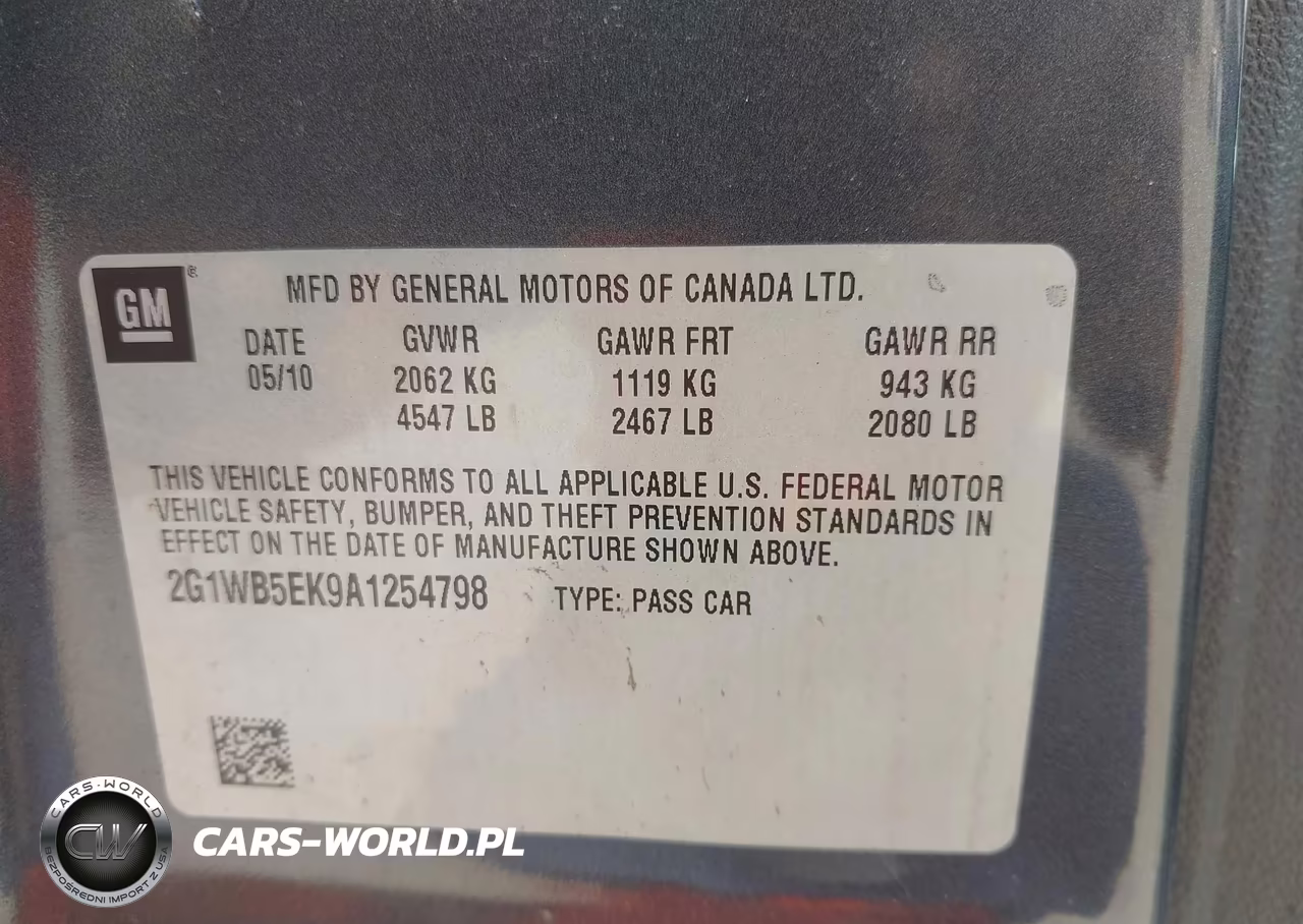 2010 Chevrolet Impala Lt VIN:2G1WB5EK9A1254798 - 9