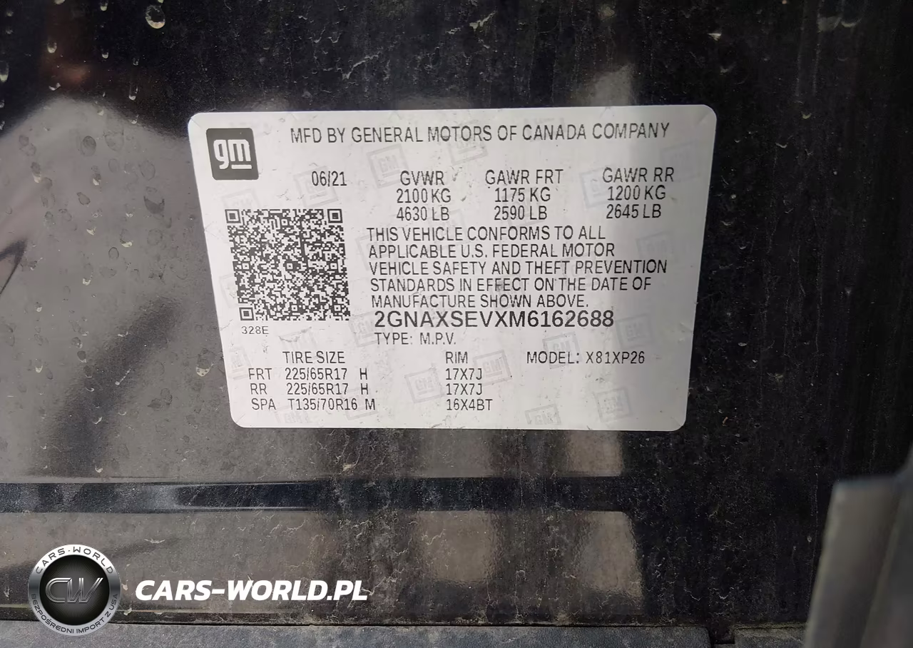 2021 Chevrolet Equinox Awd Ls VIN:2GNAXSEVXM6162688 - 9