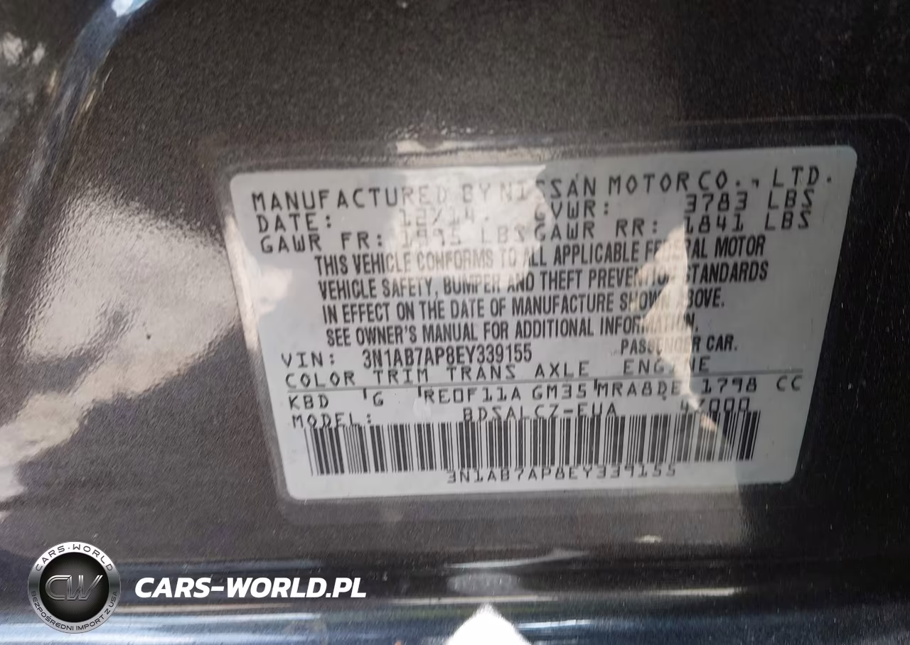 2014 Nissan Sentra S VIN:3N1AB7AP8EY339155 - 9
