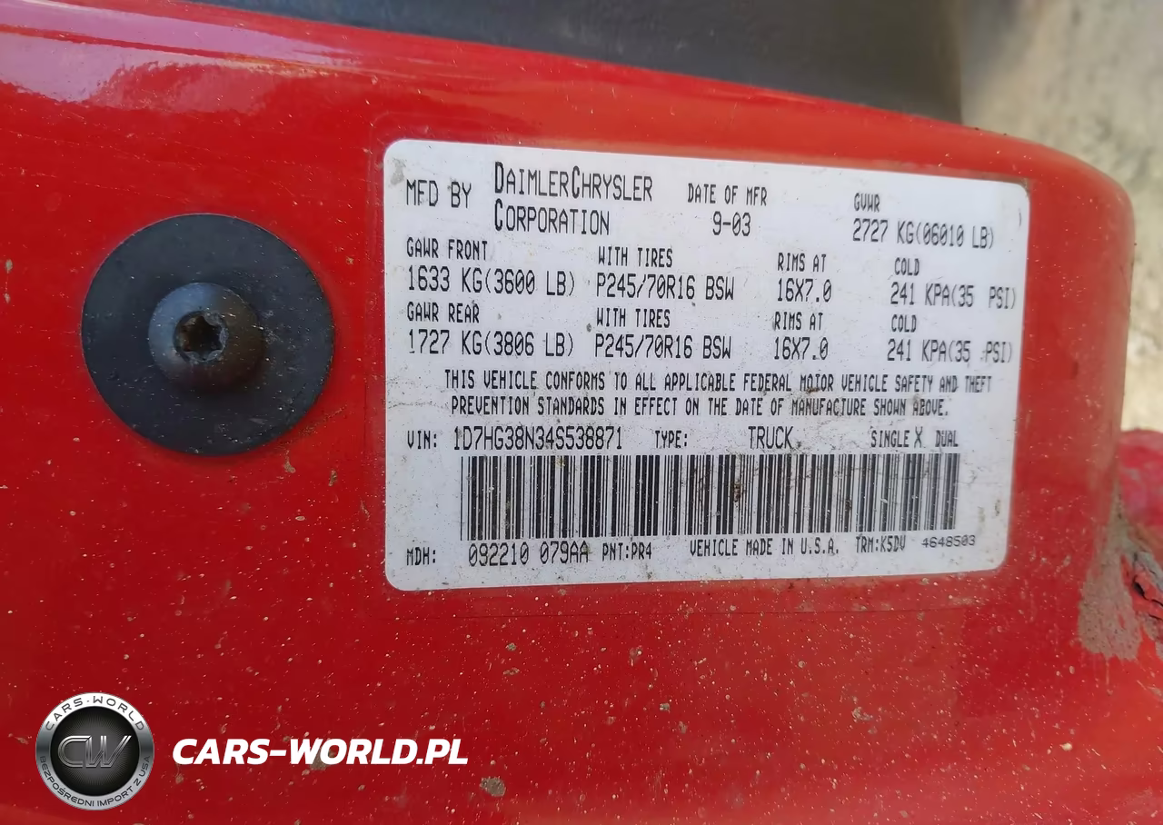 2004 Dodge Dakota Sport-Sxt VIN:1D7HG38N34S538871 - 9