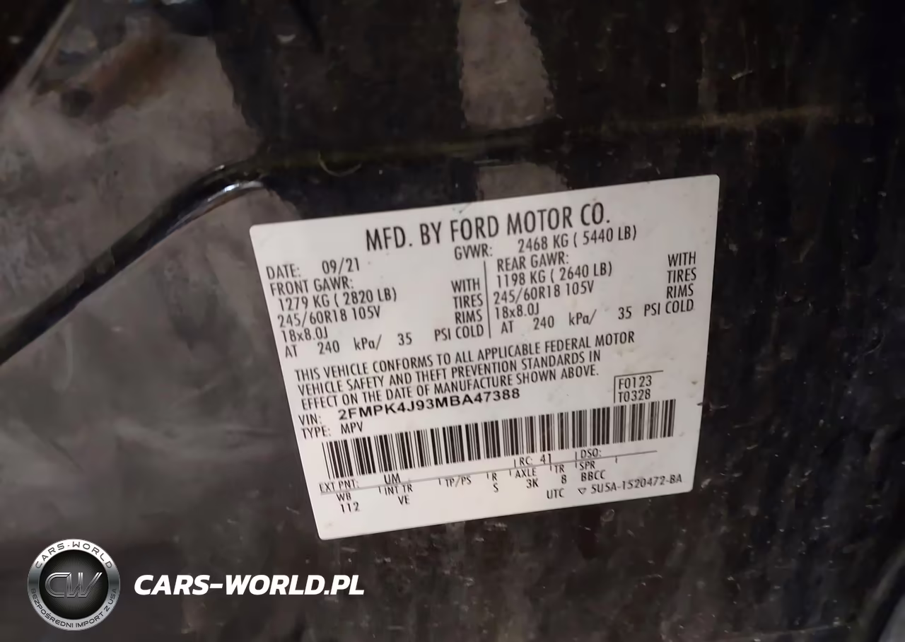 2021 Ford Edge Sel VIN:2FMPK4J93MBA47388 - 9