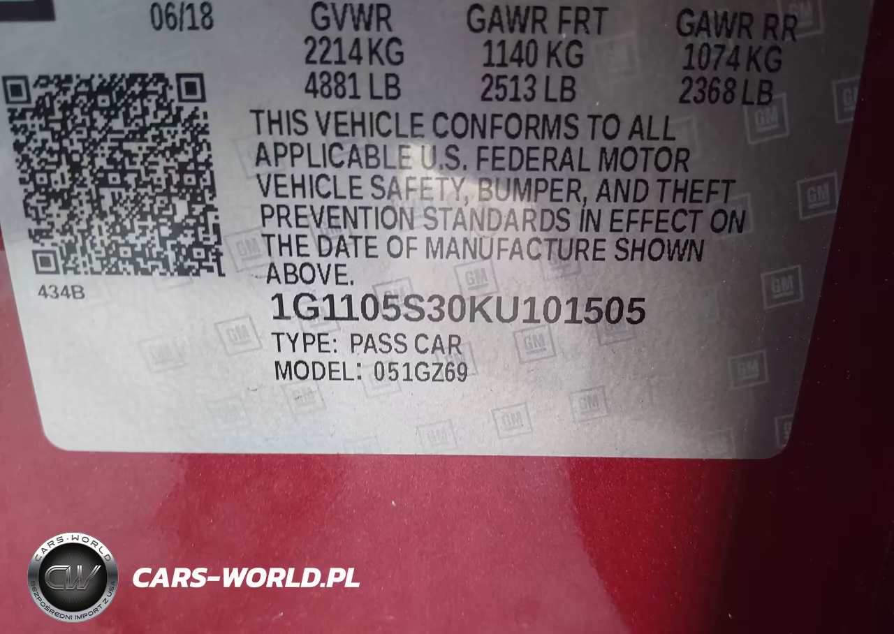 2019 Chevrolet Impala Premier VIN:1G1105S30KU101505 - 9