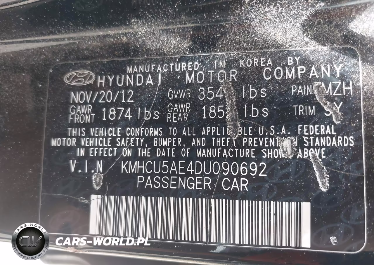 2013 Hyundai Accent Se VIN:KMHCU5AE4DU090692 - 9