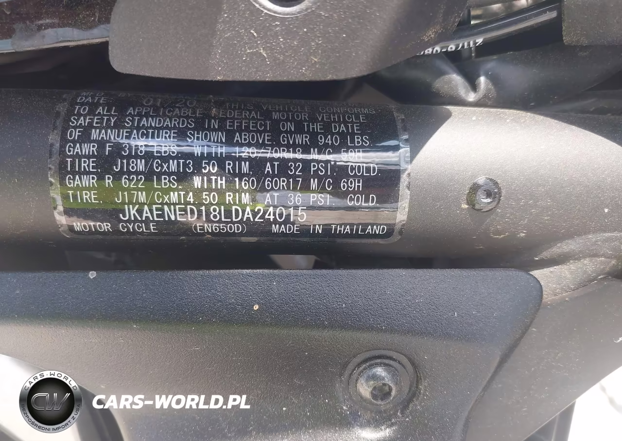 2020 Kawasaki En650 D VIN:JKAENED18LDA24015 - 10